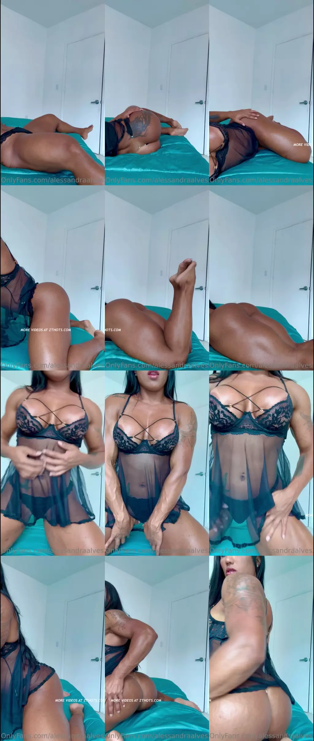 Alessandraalves Black Lingerie Gets Horny