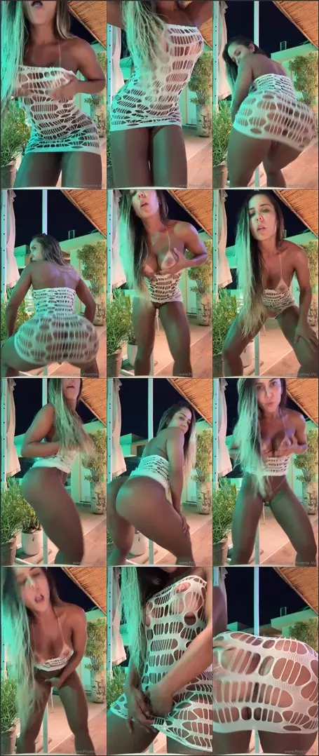 Mulhermelao Fishnet Dress Showing Asshole